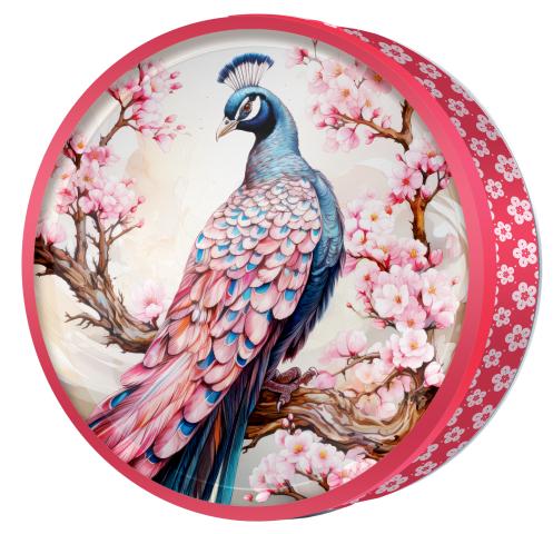 Blue Peacock butter cookie tin — Classic Oriental — Butterly Cookies UAE
