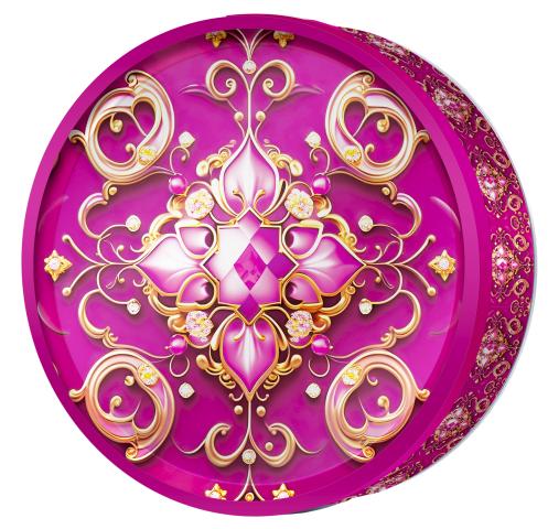 Fuchsia Garden butter cookie tin — Classic Central Asia — Butterly Cookies UAE