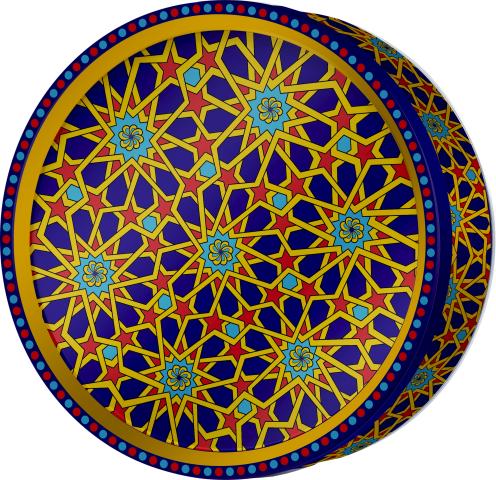 Lapis Wheel butter cookie tin โ Central Asia Classic