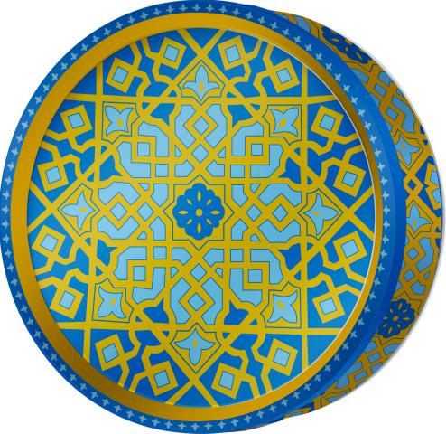 Saffron Lattice butter cookie tin — Central Asia Classic — Butterly Cookies UAE