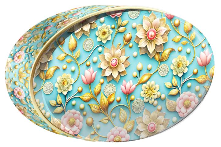 Sky Blossom butter cookie tin — Floral Collection — Butterly Cookies UAE