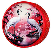 White Crane butter cookie tin, Koi & Blossom
