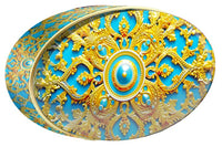 Burgundy Jewel butter cookie tin, Jewel Box