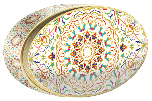 Cerulean Mosaic butter cookie tin, Central Asia, Butterly Cookies UAE