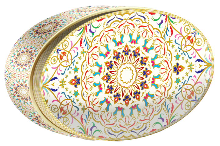 Cerulean Mosaic butter cookie tin, Central Asia, Butterly Cookies UAE