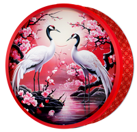 Golden Koi butter cookie tin, Koi & Blossom