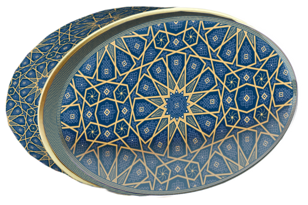 Indigo Mosaic butter cookie tin, Central Asia, Butterly Cookies UAE