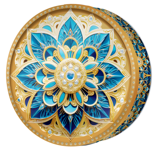 Jade Medallion butter cookie tin, Sapphire Mandala, Butterly Cookies UAE