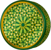Lapis Wheel butter cookie tin, Mosaic Heritage