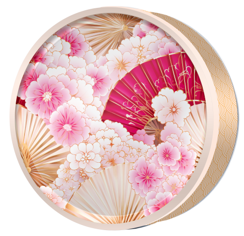 Pink Heron butter cookie tin, Koi & Blossom, Butterly Cookies UAE