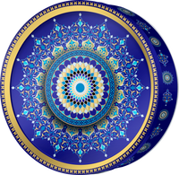 Saffron Lattice butter cookie tin, Mosaic Heritage