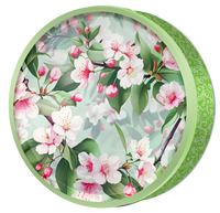 Twin Koi butter cookie tin, Koi & Blossom