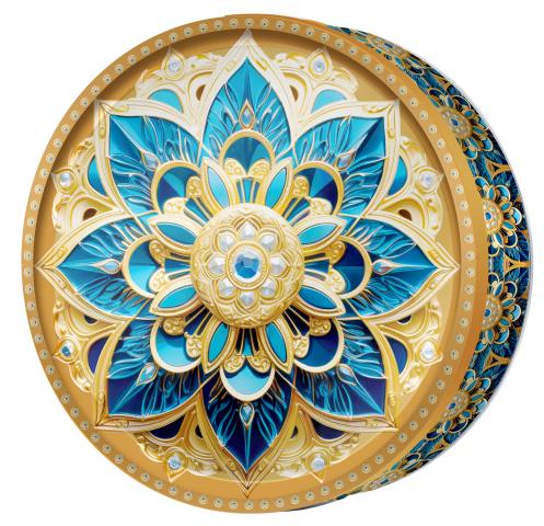 Azure Blossom butter cookie tin — Classic Central Asia — Butterly Cookies UAE