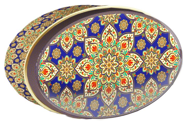 Cobalt Star butter cookie tin — Gold Central Asia — Small Tin — Butterly Cookies UAE