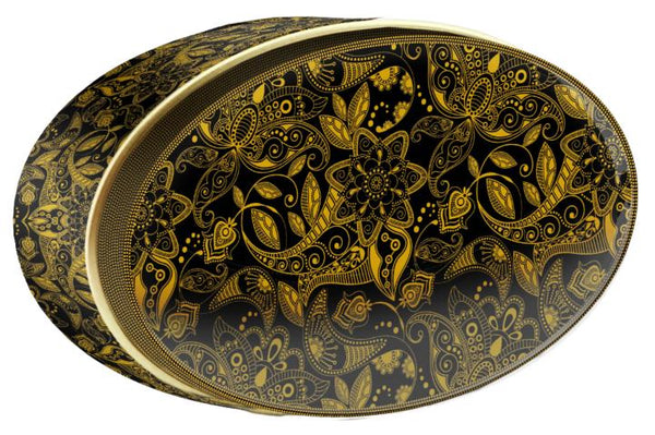 Dark Spice butter cookie tin — Gold Central Asia — Small Tin