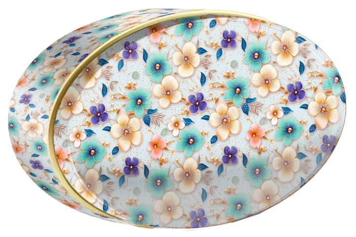 Ivory Cluster butter cookie tin — Floral Collection — Butterly Cookies UAE