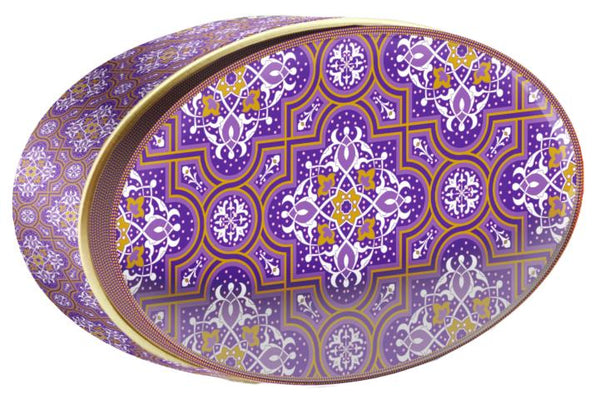 Lavender Haze butter cookie tin — Gold Central Asia — Small Tin