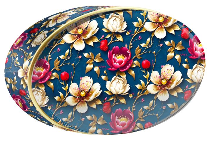 Midnight Garden butter cookie tin — Floral Collection — Butterly Cookies UAE