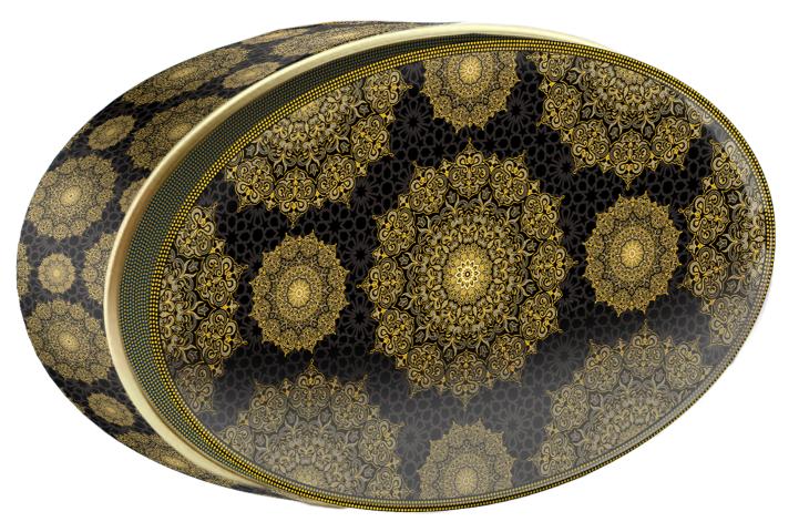 Obsidian Gold butter cookie tin — Gold Central Asia — Small Tin — Butterly Cookies UAE
