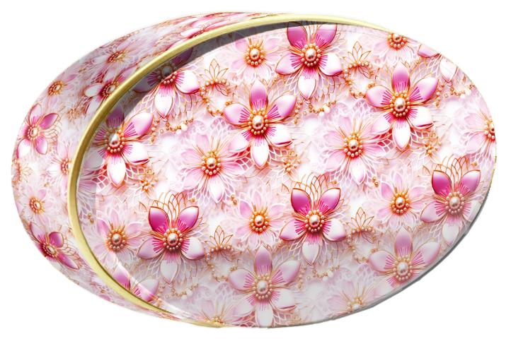 Peach Petal butter cookie tin — Floral Collection — Butterly Cookies UAE