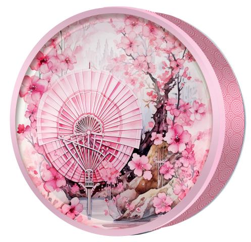 Pink Heron butter cookie tin — Classic Oriental — Butterly Cookies UAE
