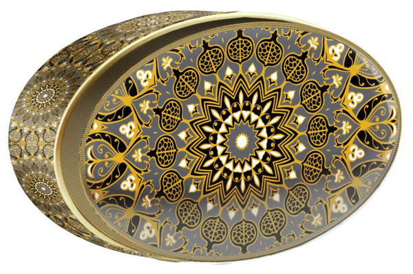 Sunburst Gold butter cookie tin — Gold Central Asia — Small Tin — Butterly Cookies UAE