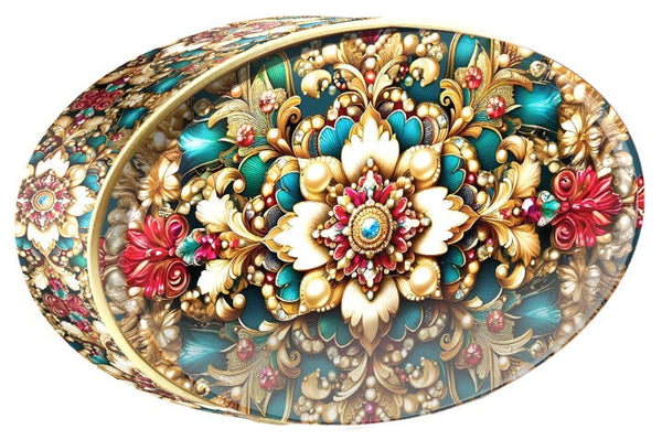 Aqua Diamond butter cookie tin, Jewel Box, Butterly Cookies UAE