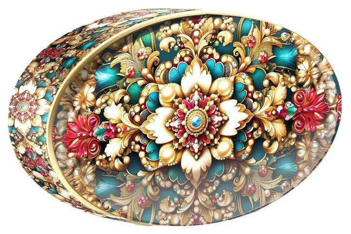 Aqua Diamond butter cookie tin, Jewel Box, Butterly Cookies UAE
