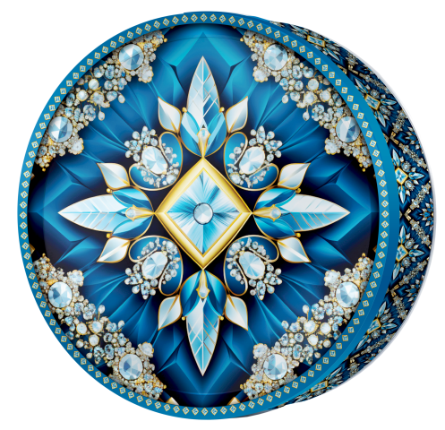 Azure Blossom butter cookie tin, Sapphire Mandala, Butterly Cookies UAE