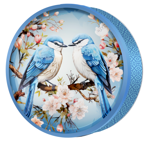 Blue Peacock butter cookie tin, Koi & Blossom, Butterly Cookies UAE
