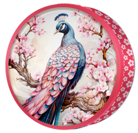 Cherry Moon butter cookie tin, Koi & Blossom