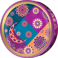 Golden Crescent butter cookie tin, Mosaic Heritage