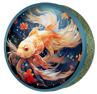 Magenta Grove butter cookie tin, Koi & Blossom