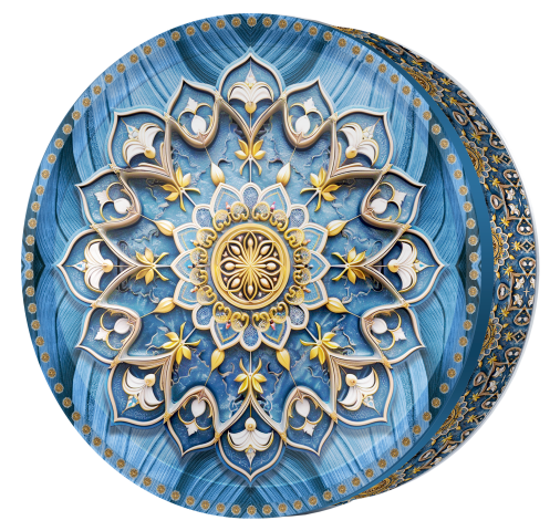 Midnight Jewel butter cookie tin, Sapphire Mandala, Butterly Cookies UAE