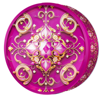 Midnight Rose butter cookie tin, Sapphire Mandala