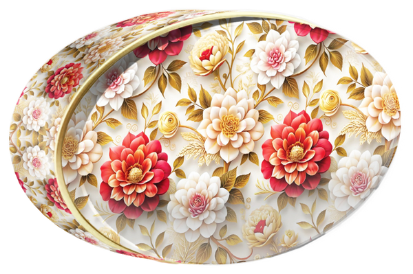 Noir Blossom butter cookie tin, Floral Collection, Butterly Cookies UAE