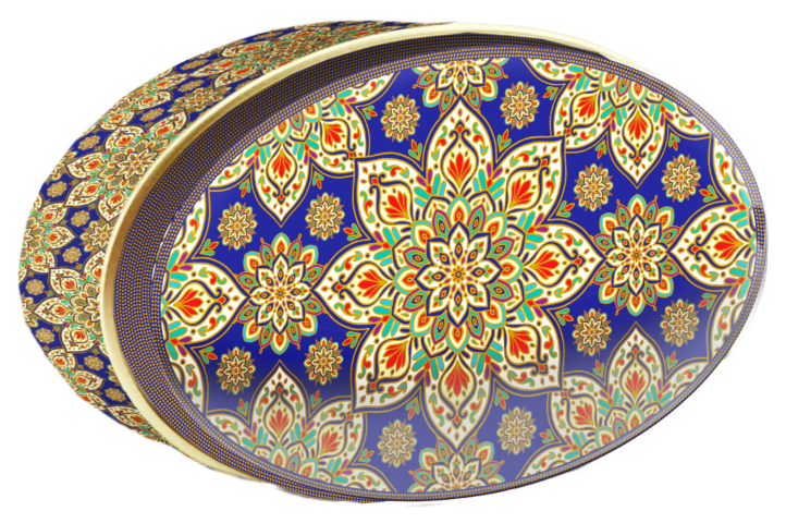 Obsidian Gold butter cookie tin, Central Asia, Butterly Cookies UAE