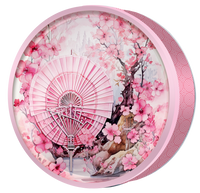 Paper Fan Garden butter cookie tin, Koi & Blossom