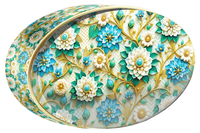 Peach Petal butter cookie tin, Floral Collection