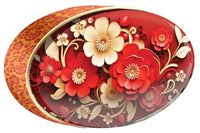 Pearl Butterfly butter cookie tin, Gold Oriental