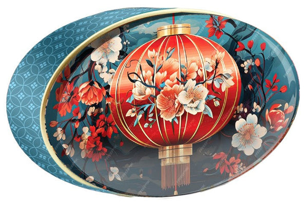 Pink Festival butter cookie tin, Gold Oriental, Butterly Cookies UAE