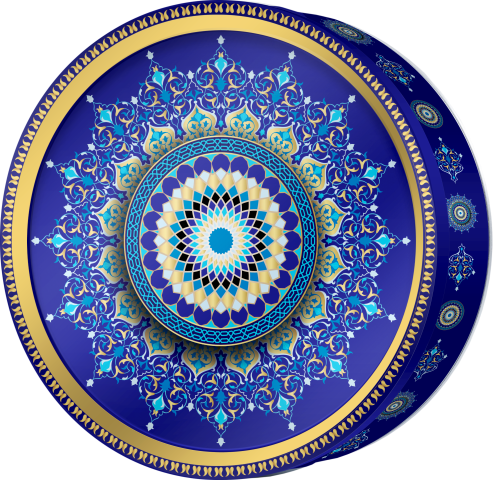 Saffron Lattice butter cookie tin, Mosaic Heritage, Butterly Cookies UAE