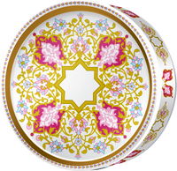 White Arabesque butter cookie tin, Mosaic Heritage