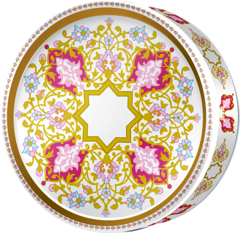 White Arabesque butter cookie tin, Mosaic Heritage, Butterly Cookies UAE